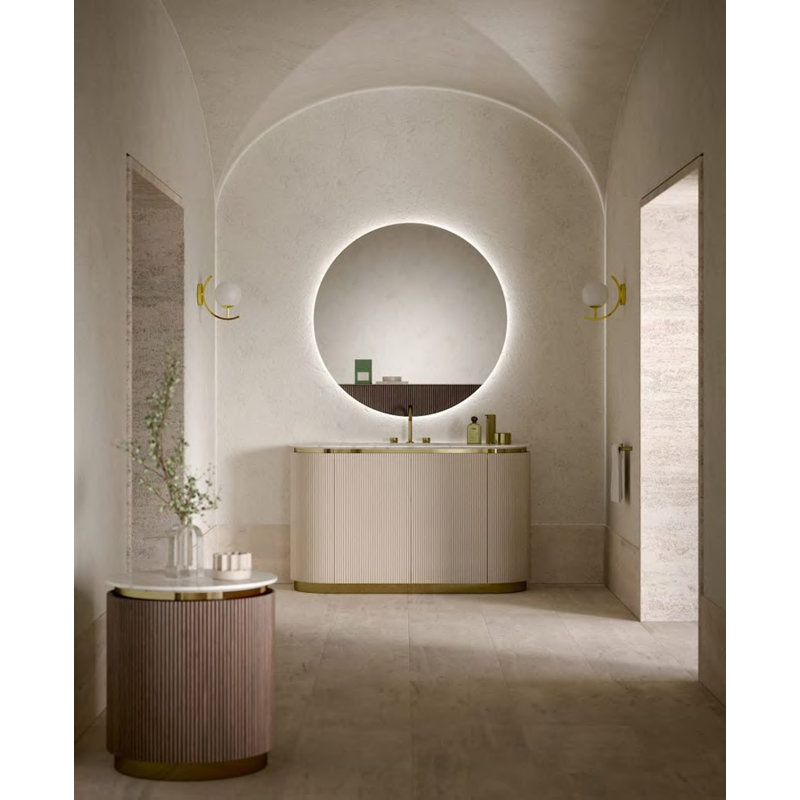 Round Copper-free Silver Glass Led Mirror