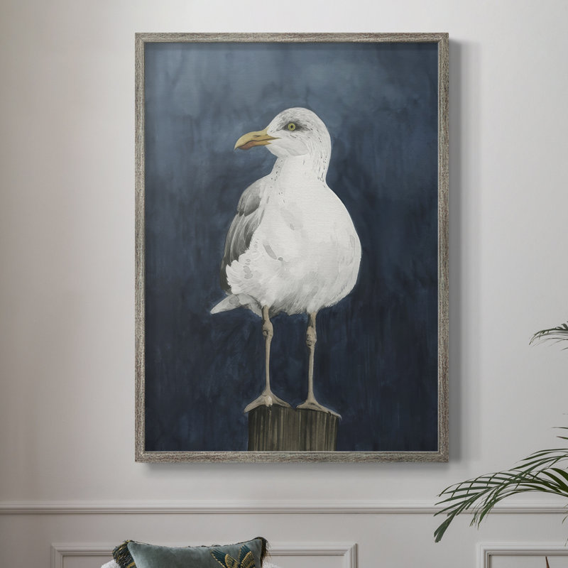 Night Gull II Framed Print - Solid Wood