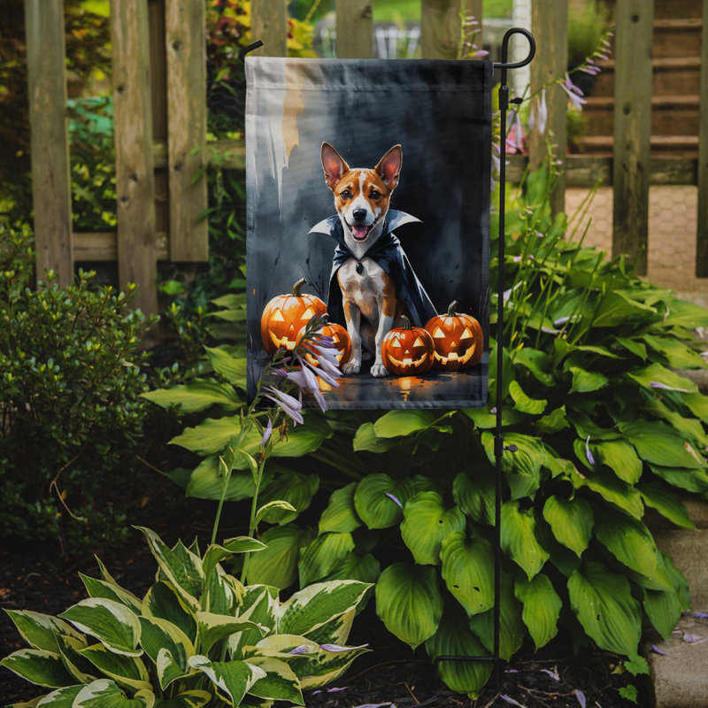 Drapeau de jardin chiot Halloween, Basenji