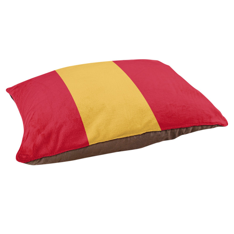Oreiller Syracuse, Grand (l 40 po x P 30 po x H 6,5 po), Rouge / jaune / rouge