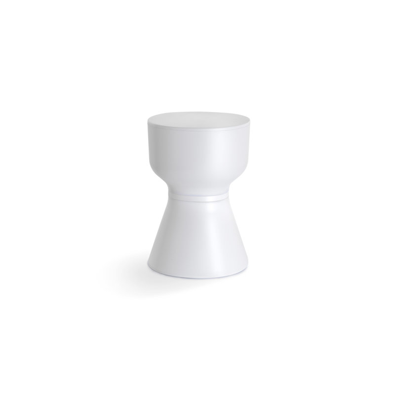 Tabouret d'appoint Paheko KO, Blanc et blanc