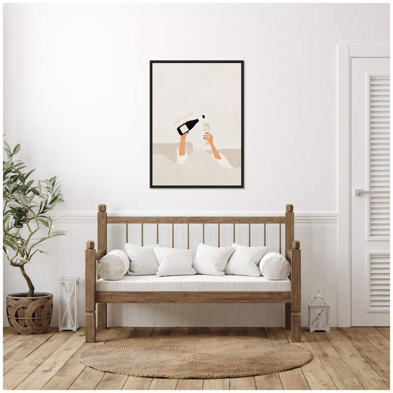 «Good Morning Art Print» par juillet, reproduction d'art sur toile encadrée, H 38 po x l 28 po, Noir