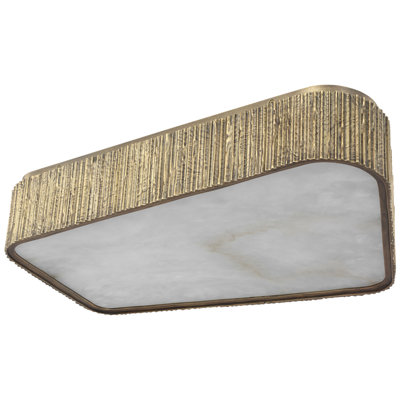 Anne-Marie Barton Fumar 21" Asymmetrical Flush Mount with Alabaster