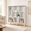 Bibliothèque moderne à 3 niveaux avec cubes et 10 cubes - blanc-134473823