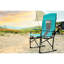 Chaise de camping pliante robuste avec table d'appoint - Bleu pour la randonnée, la plage, les jeux de sport portatifs, le jardin
