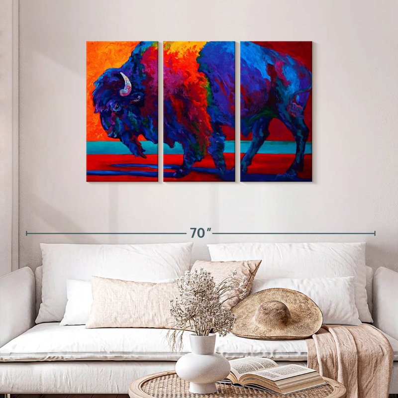 Abstract Bison, 28" H x 45" W