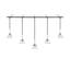 Luminaire suspendu linéaire à 5 lumières pour îlot de cuisine Angeline-1340357656