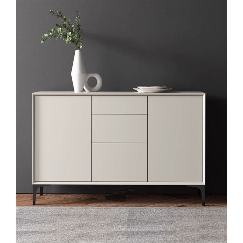 Nordic Minimalist Style Sideboard, Beige, 31.49" H x 47.24" W x 15.75" D
