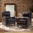 Fauteuil inclinable manuel en cuir véritable de 28,75 po de large Neliyah (ensemble de 2)