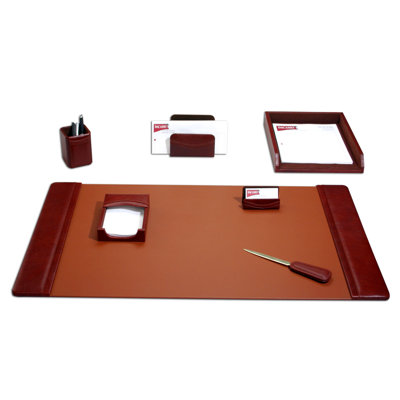 Leather Desk Organizer Set