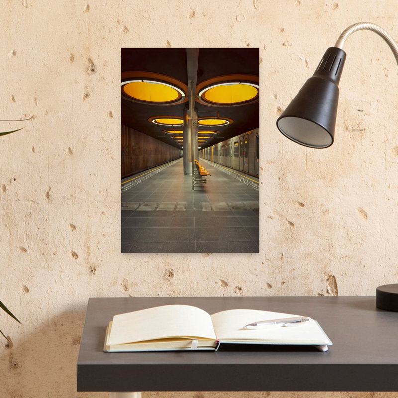 «All Aboard», art mural contemporain, 18" H x 12" W