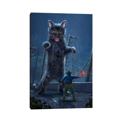 Jurassic Kitty by Vincent Hie - Painting on Canvas