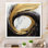 Waves Of Midnight Passion, abstrait noir et or - peinture abstraite sur toile