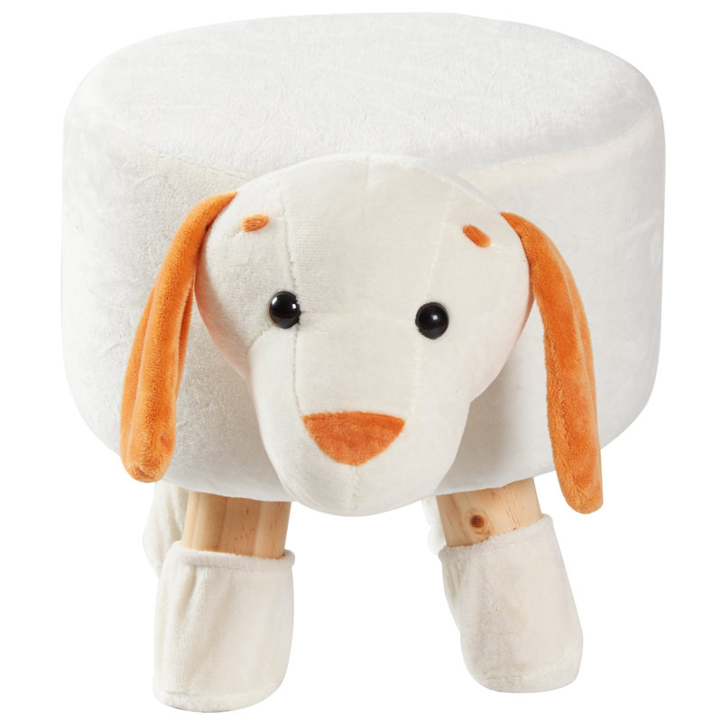 Repose-pieds Whitmore Kids, Mélange de coton blanc