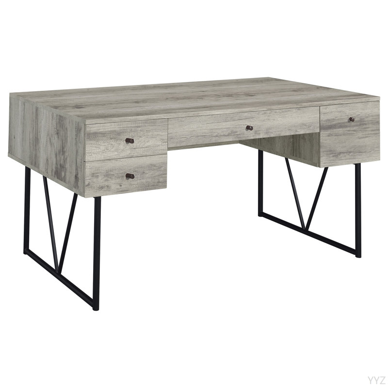 Bureau d'écriture à 4 tiroirs Grey Driftwood
