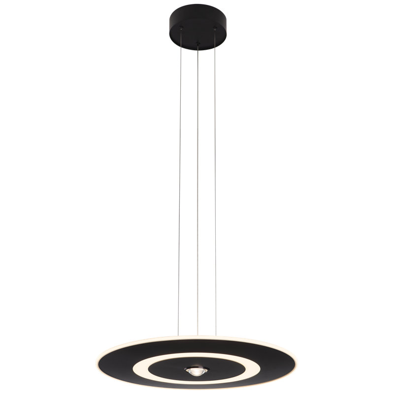 Luminaire suspendu à 1 lumière Franki, Noir