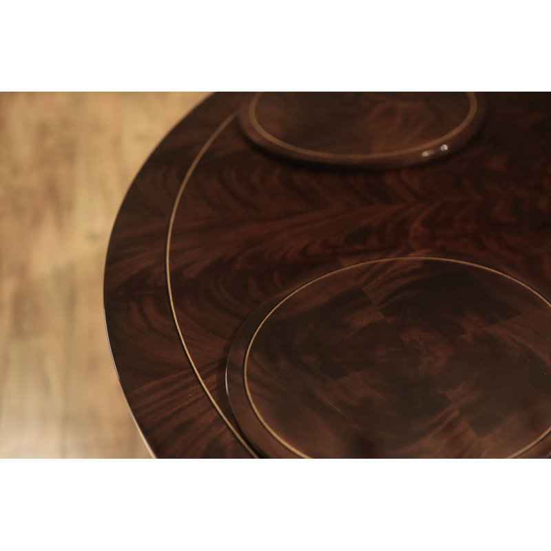 Round Mahogany Wood Dining Table
