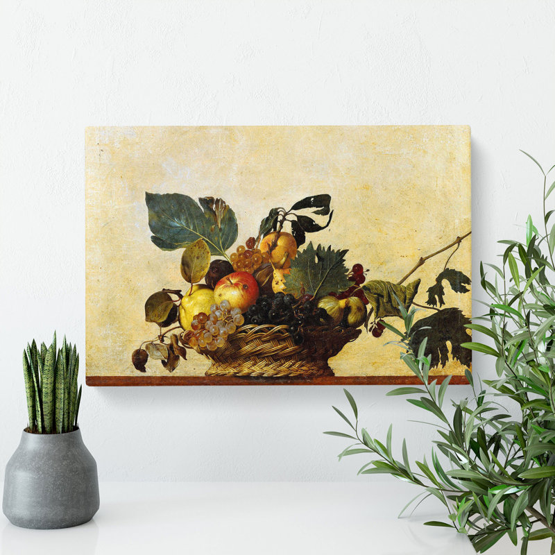 Fruit Basket by Caravaggio - Wrapped Canvas, 50cm H x 76cm W x 3cm D