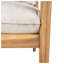 Chaise longue d'extérieur en bois d'acacia avec repose-pieds et coussins beiges Terassi