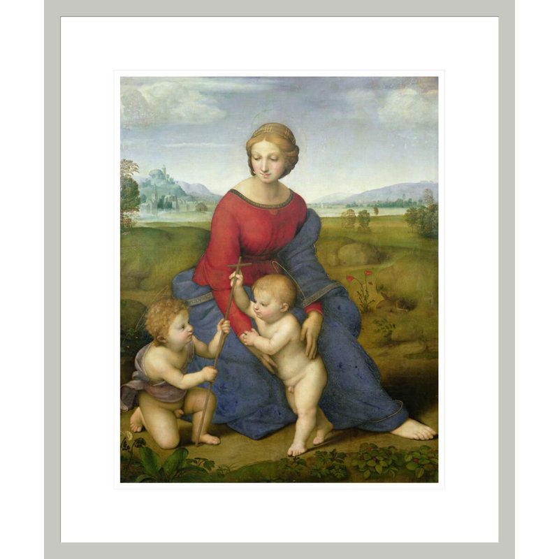 «Madonna in the Meadow» par Raphael, impression giclée encadrée, H 21,08 po x l 17,75 po