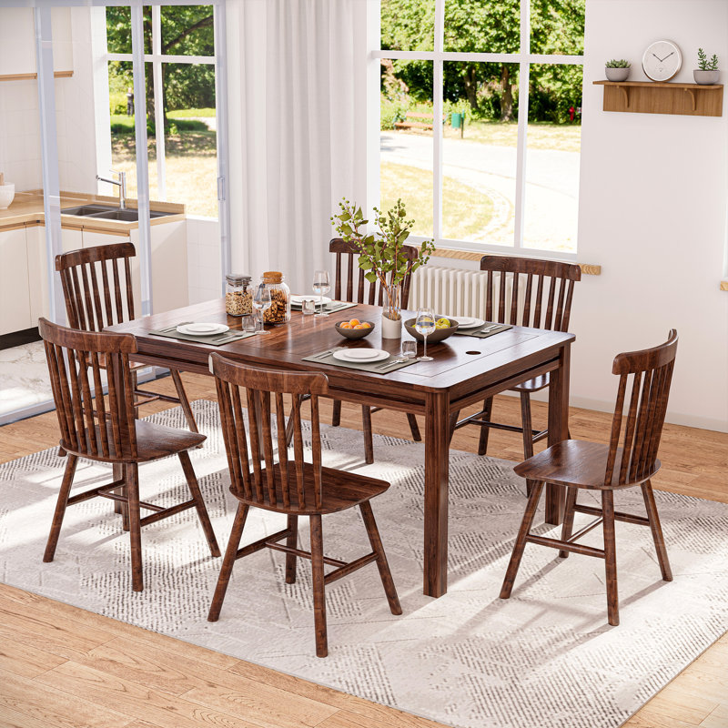 53" 6-Player Game Dining Table With Removable Top & Storage Rack