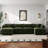 Modern Chenille Loveseat Sofa Couch With Ottoman-1360277072-1360277066