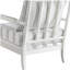Fauteuil d'appoint à rayures blanches et bleu marine