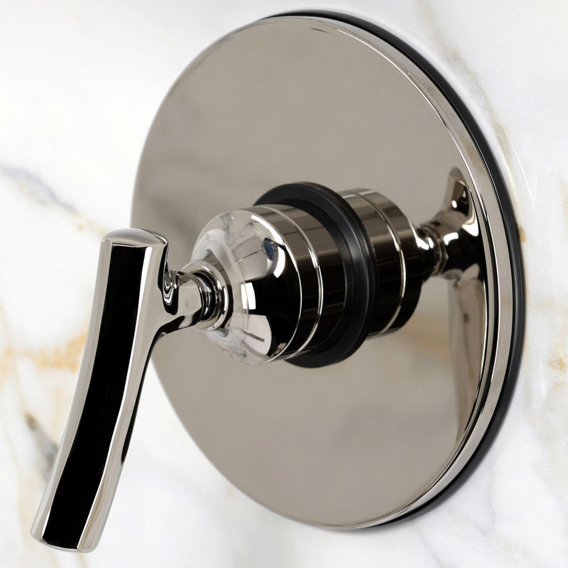 Robinet de douche à pression équilibrée à poignée simple Kingston Brass Hallerbos, Polished Nickel