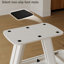 Table de salle à manger extensible de style moderne, gris blanc antique, pieds en forme de U, idéale pour les petits espaces industriel confortable 2 à 8 personnes