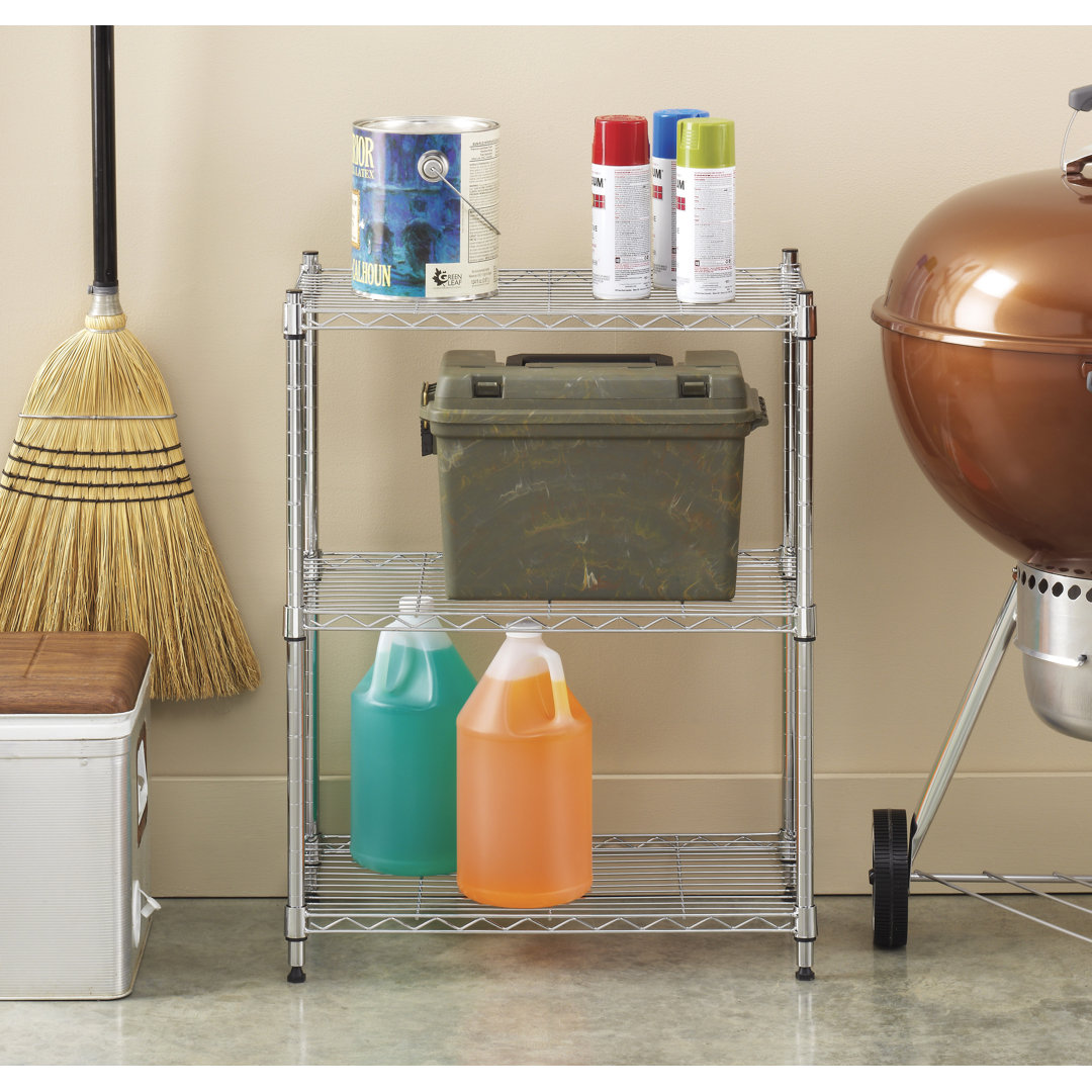 Tiverton 29.9" H x 23.15" W x 13.11" D 3 Shelf Shelving Unit WFX Utility™