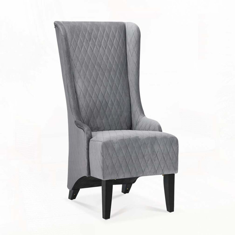 Chaises de salle à manger à haut dossier de 23,03 po de largeur, Gris