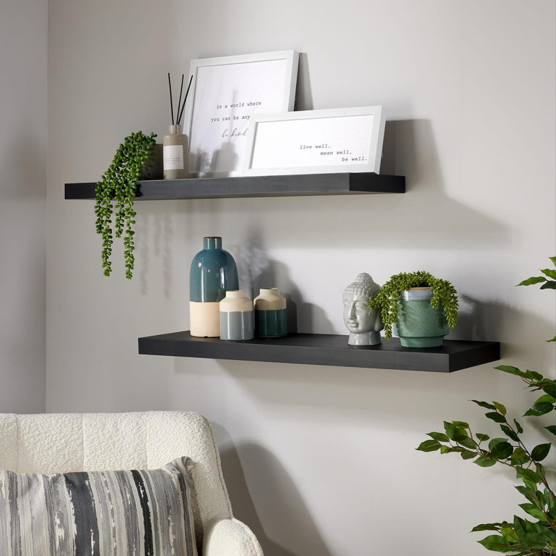 Tayshia 2 Piece MDF Floating Shelf, 80cm
