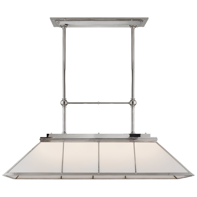 Ralph Lauren Rivington 7 Light Large Pendant, Polished Nickel, Clear Ribbed Mirror
