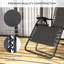 Méridienne pliante Zero Gravity, fauteuil inclinable d'une capacité de 300 lb avec appui-tête et plateau amovible, réglable de 90 à 170 °, portable pour l'extérieur