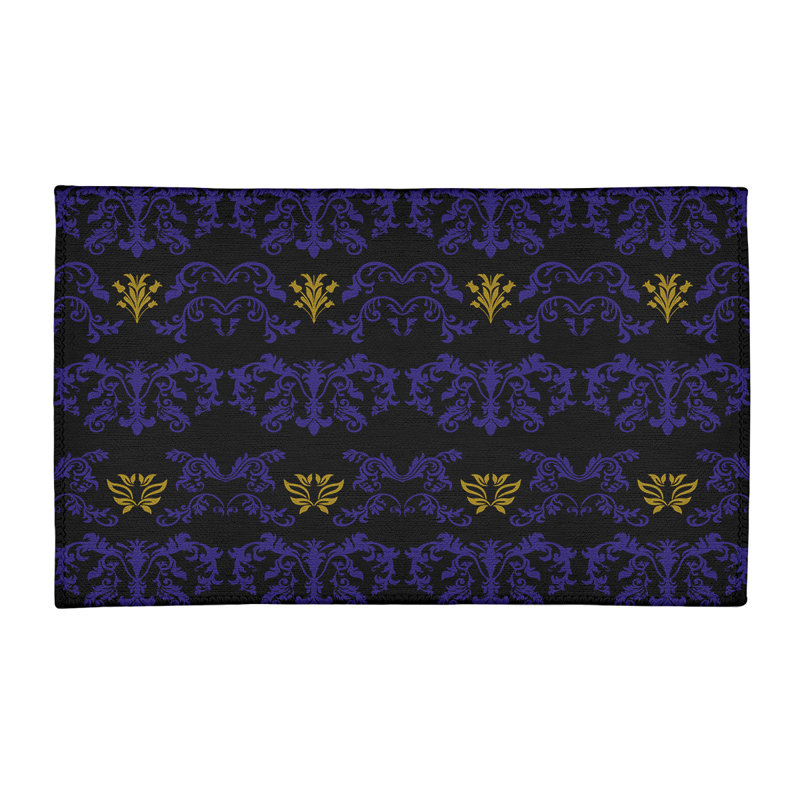 Damask Indoor Rug, Rectangle 2' x 3'