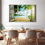 Window To Lush Beach Wall Art Multi Piece Canvas Print-1815535035