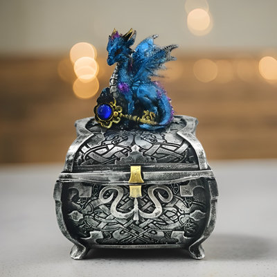 Boîte à bibelots 6 "H Dragon