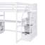 Lit mezzanine avec bureau et tablettes