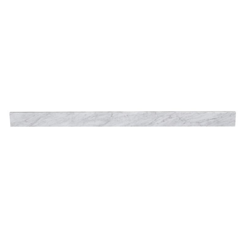 Dosseret de salle de bain 60 po en marbre de culture blanc Carrara