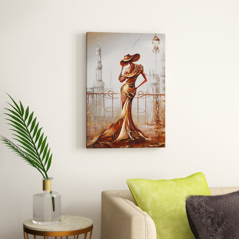Woman In Gold by Raen - Wrapped Canvas Print, 66.04 cm H x 45.72 cm W x 1.91 cm D