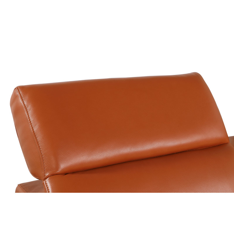 7-Piece 4-Power Reclining Italian Leather Sofa With Power Headrest, Camel