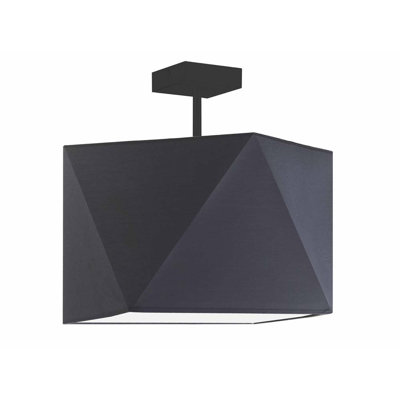 Demarian Fabric Semi Flush Mount