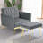 Siemon Velvet Accent Chair with Ottoman-956656807