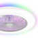 19" White Low Profile Caged Ceiling Fan with Remote Control and Dimmable RGB LED Lights