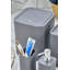 Ensemble de salle de bain 5 pièces, 100% plastique gris | Comprend 2,6 x 8,7 x 7,1 po (1), 12,2 x 4,1 po (1), 6,9 x 2,8 po (1), 4,9 x 2,8 po (1) et 1,0 x 5,1 po (1) | Lavable au lave-vaisselle, durable et élégant pour les salles de bain modernes-67697319