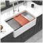 Station de travail de ferme 33 po x 20 po - Évier de cuisine de ferme à simple cuve en céramique