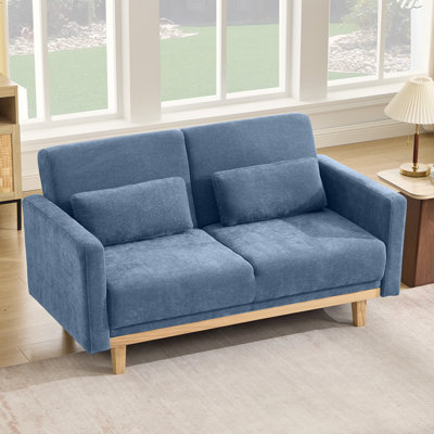 59.8''W 3-Level Adjustable Upholstery Chenille Loveseat