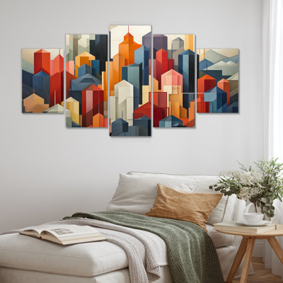 Cubic Los Angeles Skyline - Los Angeles Multipanel Wall Art Decor Set
