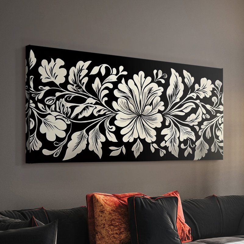 Botanical Series-CXLV III - Toile tendue avec châssis - Prêt à être accroché, H 16 po x l 32 po