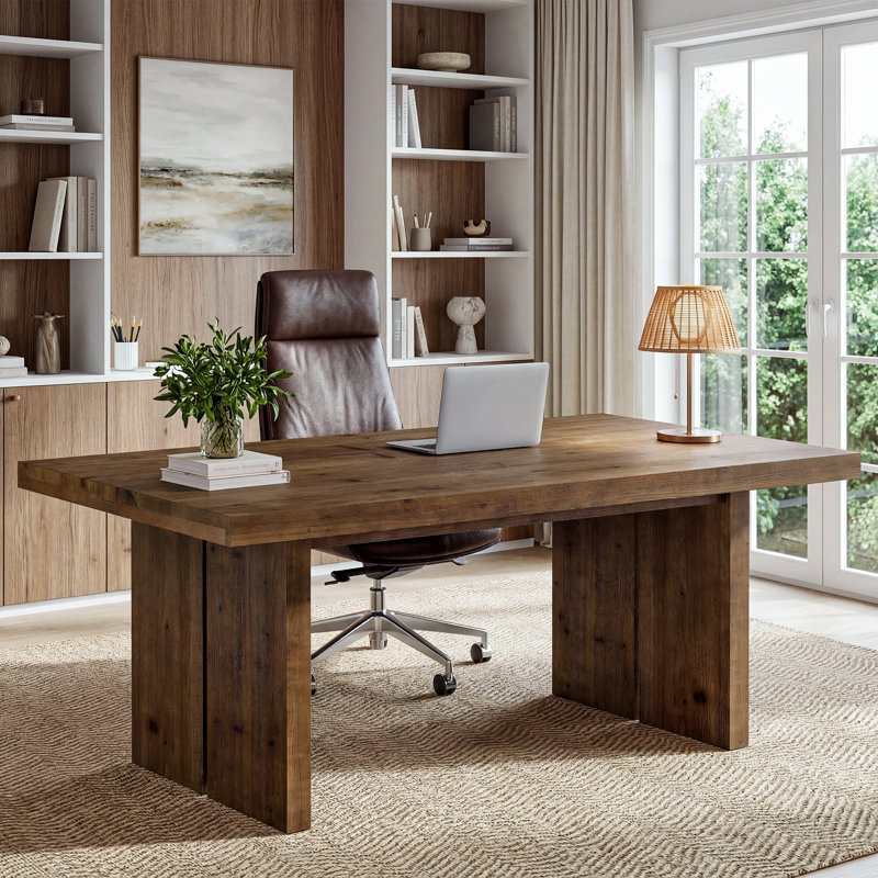 63-inch Solid Wood Executive Desk